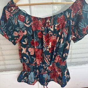 Floral Off-Shoulder women blouseTop